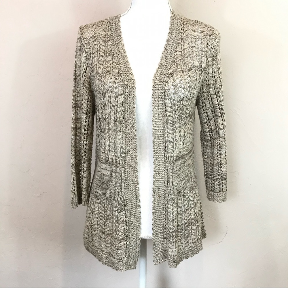 Versona Open Knit 3/4 Sleeve Cardigan